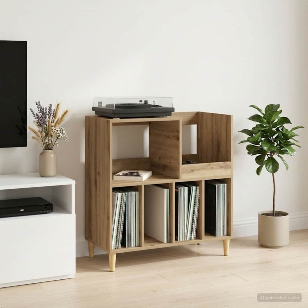 vidaXL Ställ för Skivspelare Artisan-ek 82 x 39,5 x 82,5 cm