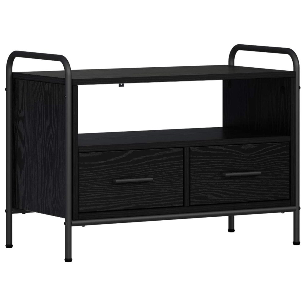 vidaXL TV-skåp 67,5 x 33 x 50 cm Svart ek Konstruerat trä