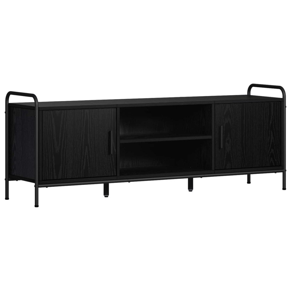 vidaXL TV-skåp 133 x 33 x 50 cm Svart ek Konstruerat trä