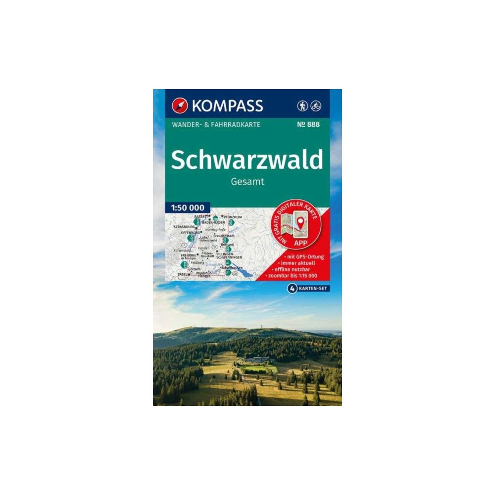 Kompass Karten GmbH Schwarzwald Walking and Cycling Map
