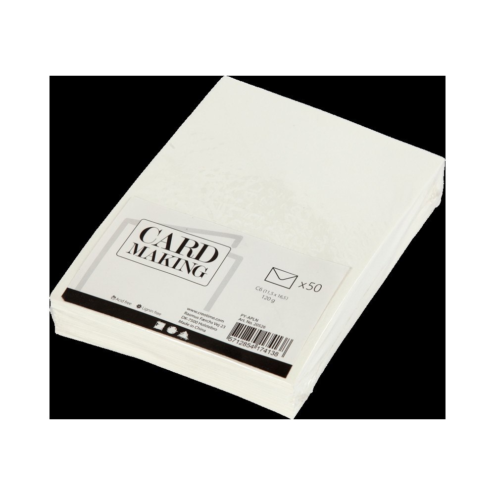 FOCUS Focus Envelope 114x162 Raw White 120g 50 Pcs