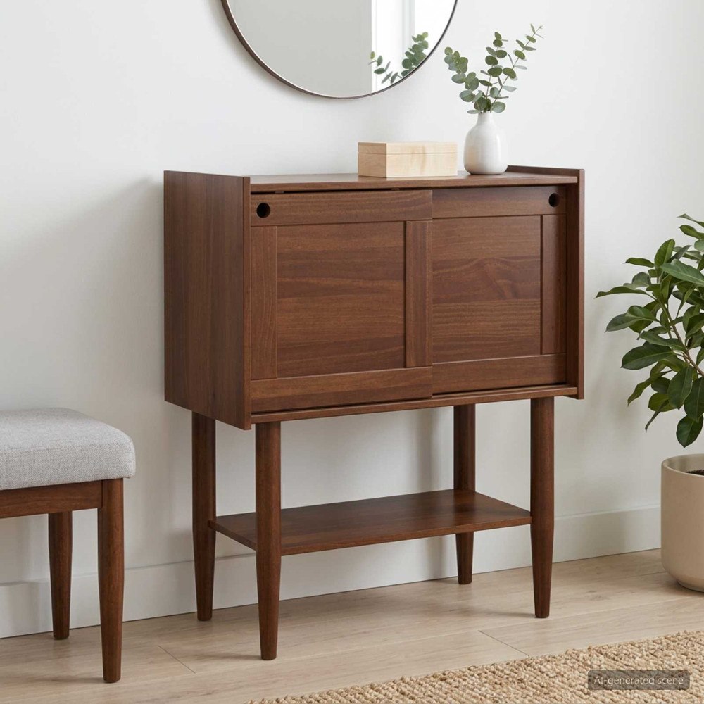 vidaXL Konsolbord BILBAO Mörk karamell 80 x 40 x 95 cm