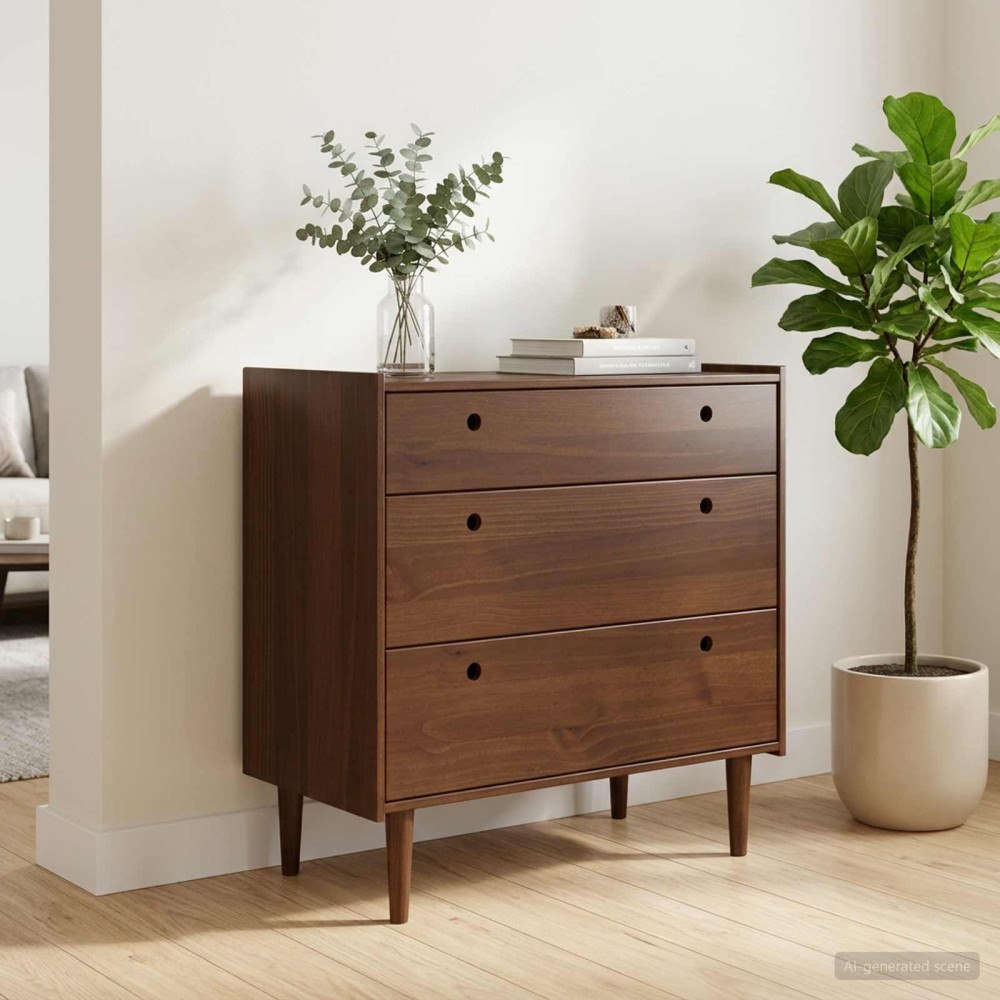 vidaXL Kommode BILBAO Mörk karamell 90 x 45 x 89 cm