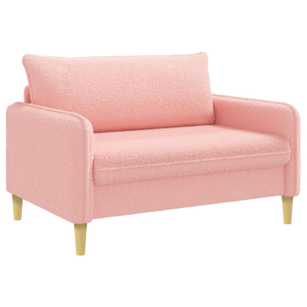 vidaXL XXL Fåtölj Rosa Bouclé