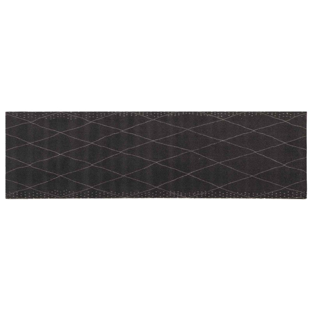 vidaXL Köksmatta Antracit rutig 180 x 60 cm 100% Polyamid Tvättbar
