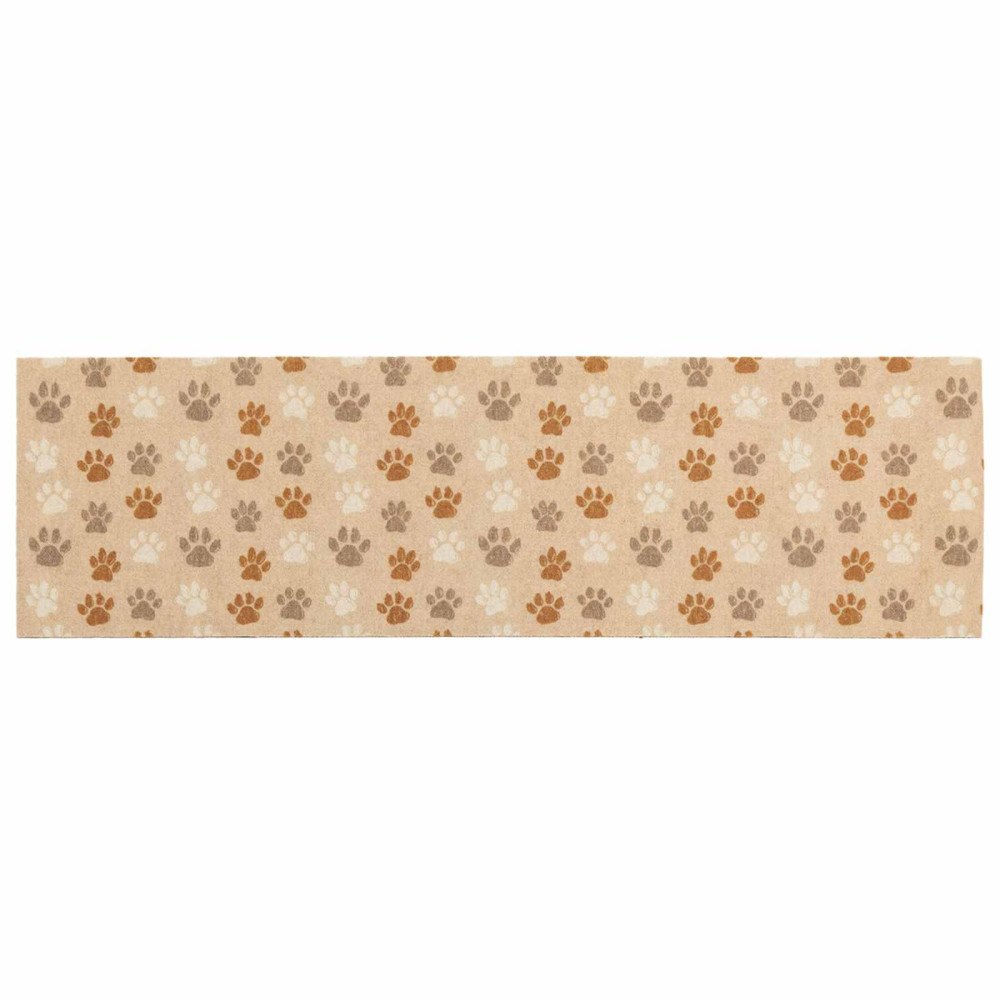 vidaXL Köksmatta Beige tassar 180 x 60 cm 100% Polyamid Tvättbar