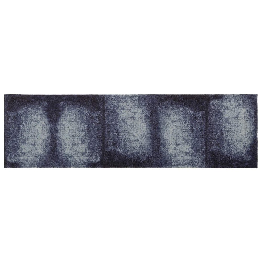 vidaXL Köksmatta Blå skugga 150 x 45 cm 100% Polyamid Tvättbar