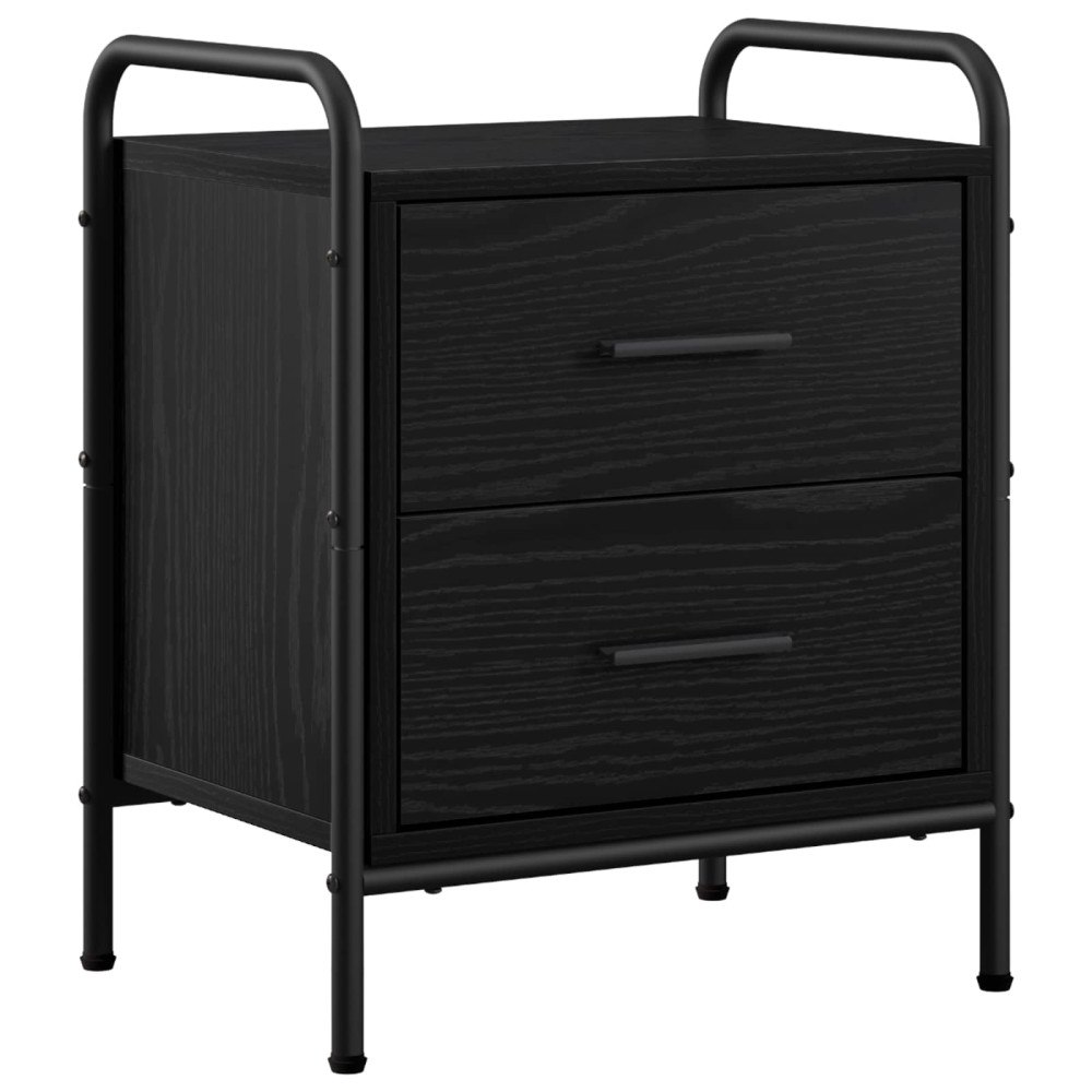 vidaXL Nattduksbord Svart ek 40 x 30 x 50 cm Konstruerat trä