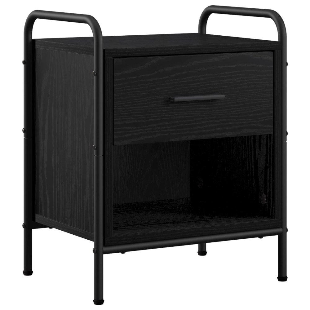 vidaXL Nattduksbord Svart ek 40 x 30 x 50 cm Konstruerat trä