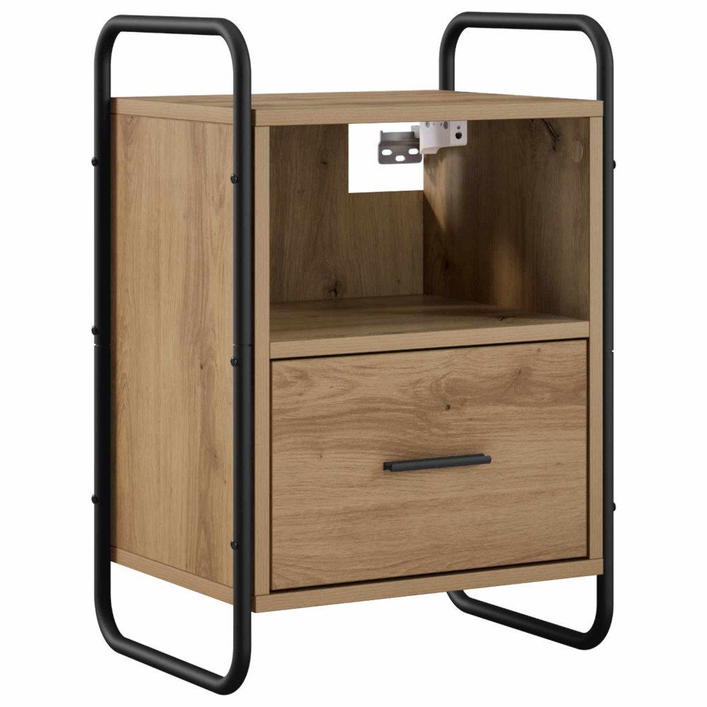 vidaXL Hängande Sängbord Artisan-ek 40 x 30 x 60 cm Konstruerat trä