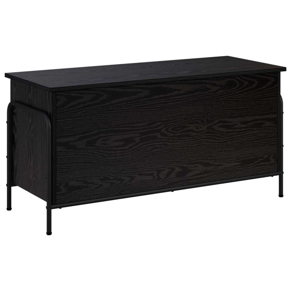 vidaXL Förvaringslåda Svart ek 80 x 40 x 49,5 cm Konstruerat trä