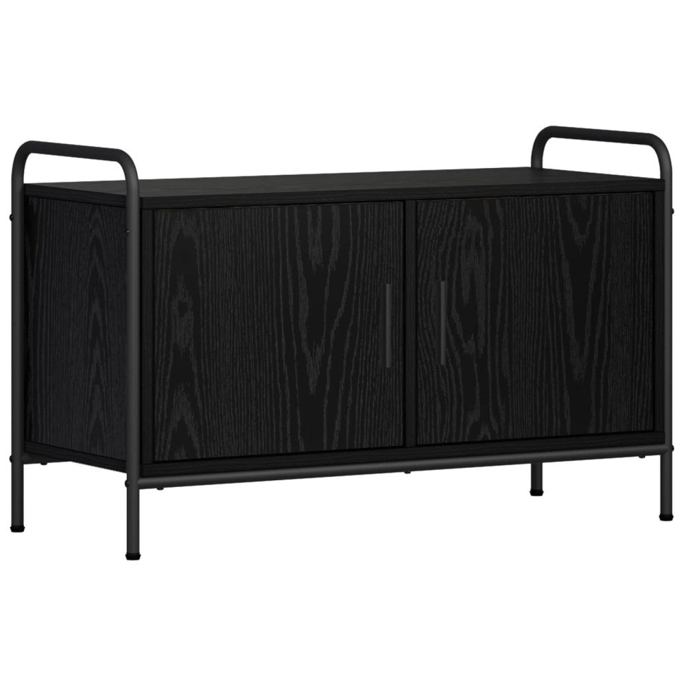 vidaXL TV-skåp 79,5 x 33 x 50 cm Svart ek Konstruerat trä