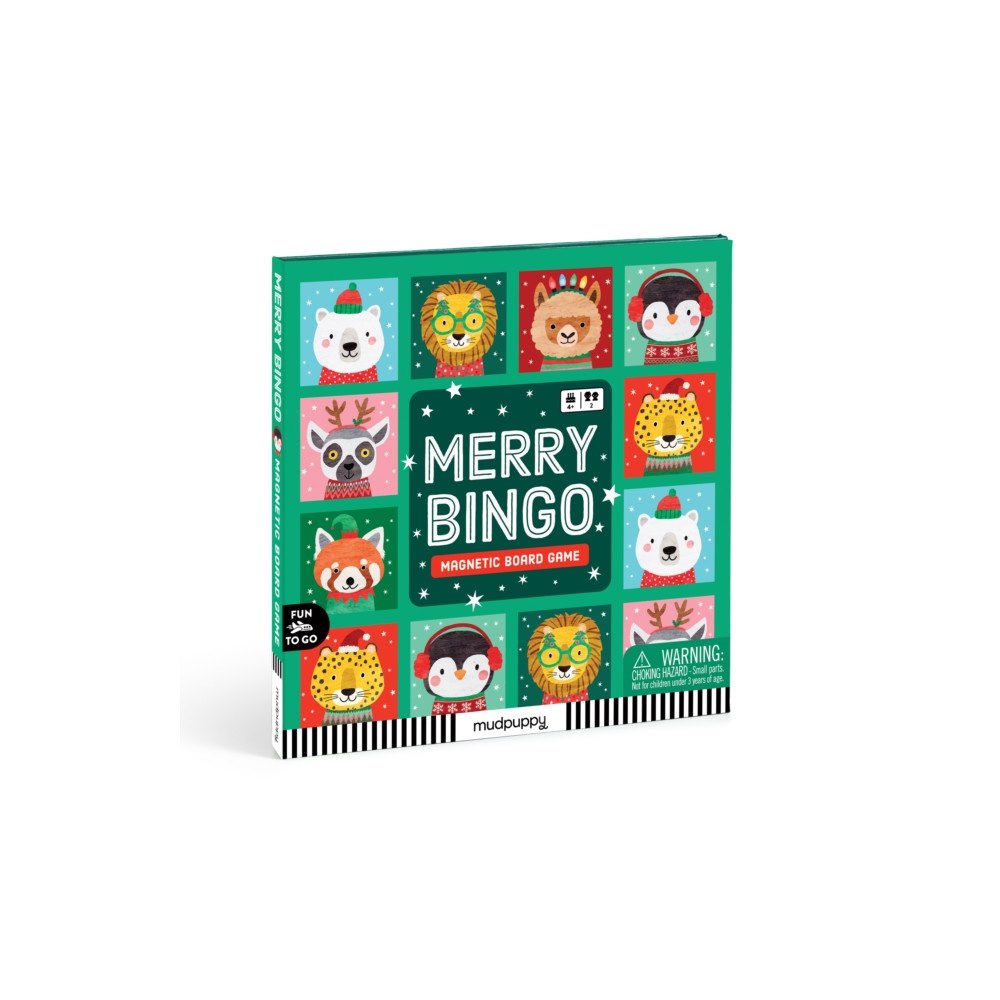 Galison Merry Bingo! Magnetic Board Game