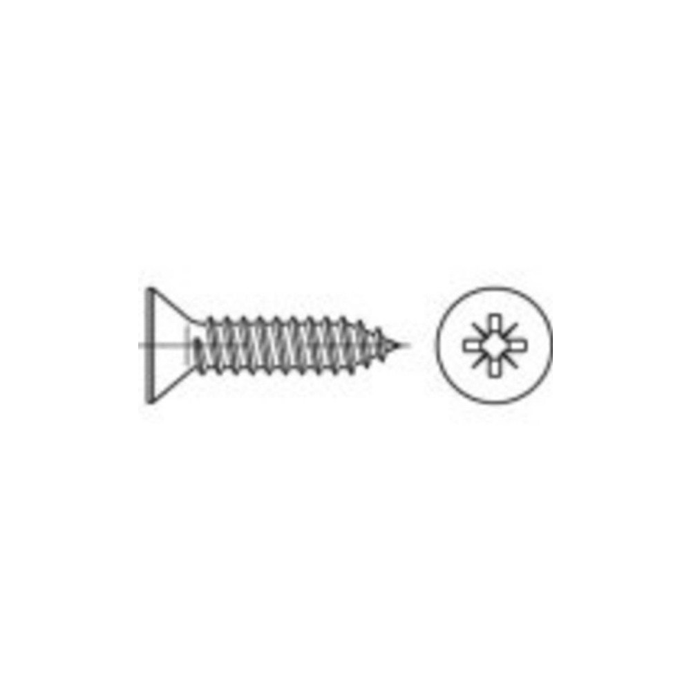 TOOLCRAFT TOOLCRAFT försänkt spårskruv 90 mm krysspår Philips stål gal...
