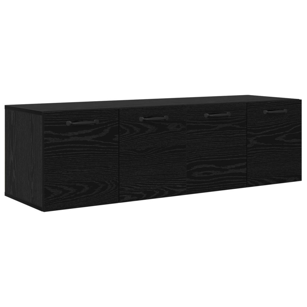 vidaXL Väggskåp 2 st 120 x 36,5 x 35 cm Konstruerat trä Svart ek