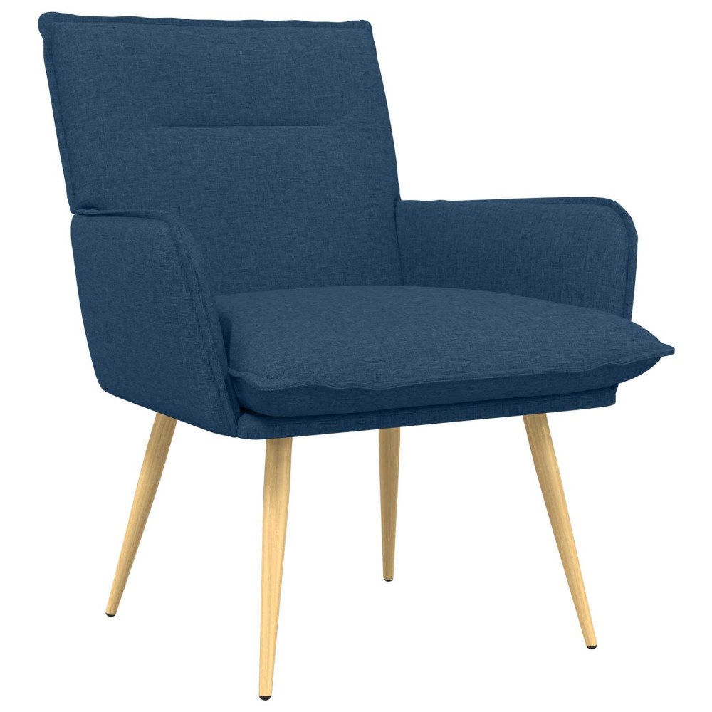 vidaXL Fåtölj Blå Tyg