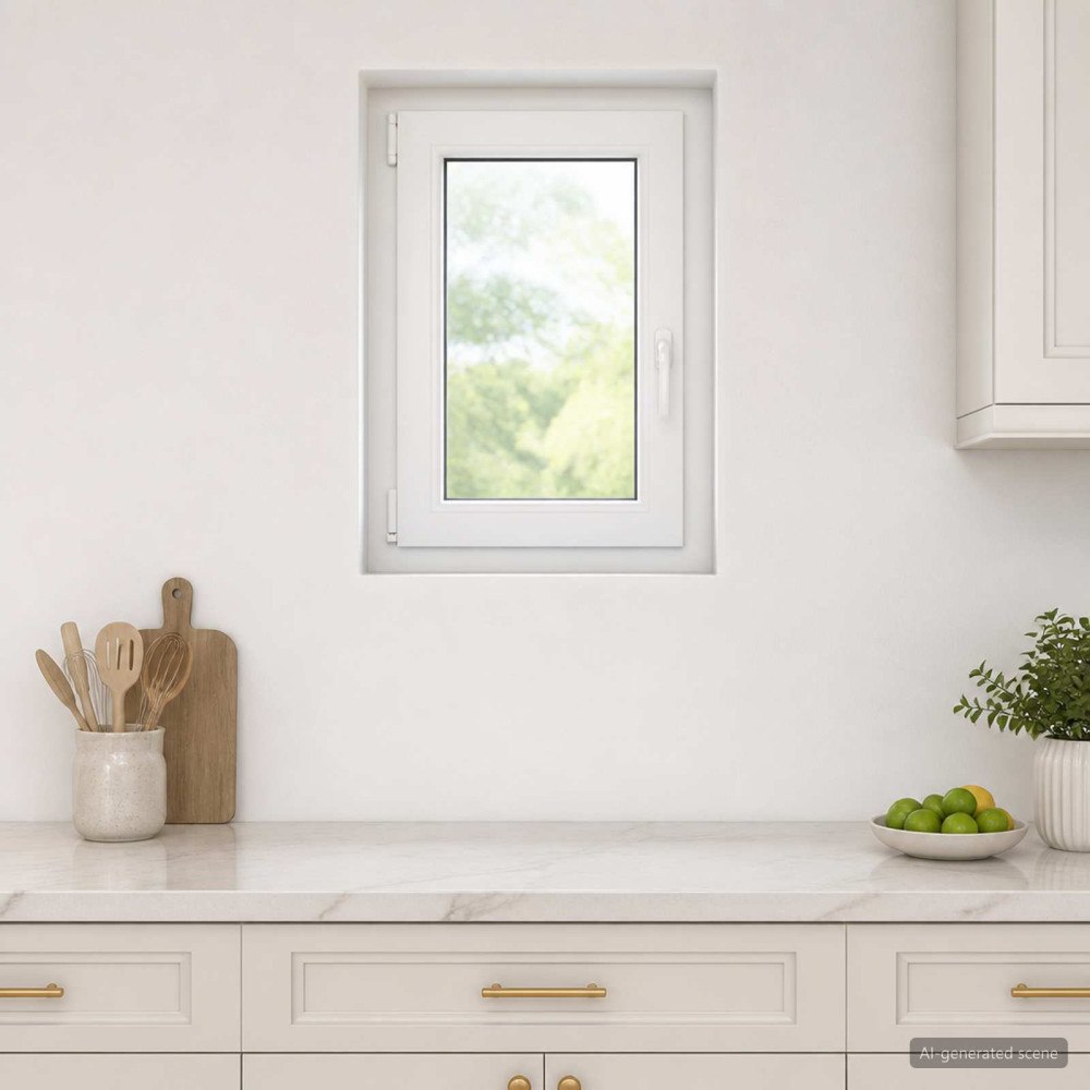 vidaXL Källarfönster inre färg vit RISOR 40 x 80 cm