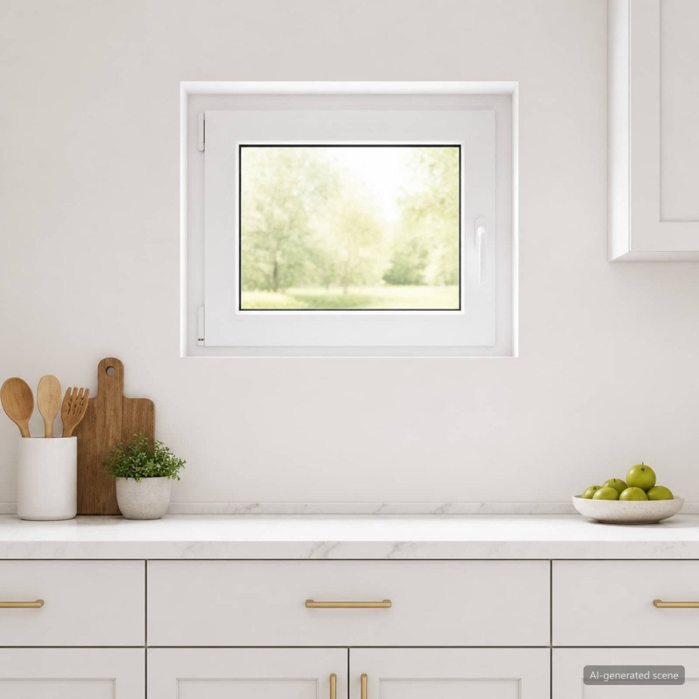 vidaXL Källarfönster inre färg vit RISOR 70 x 50 cm