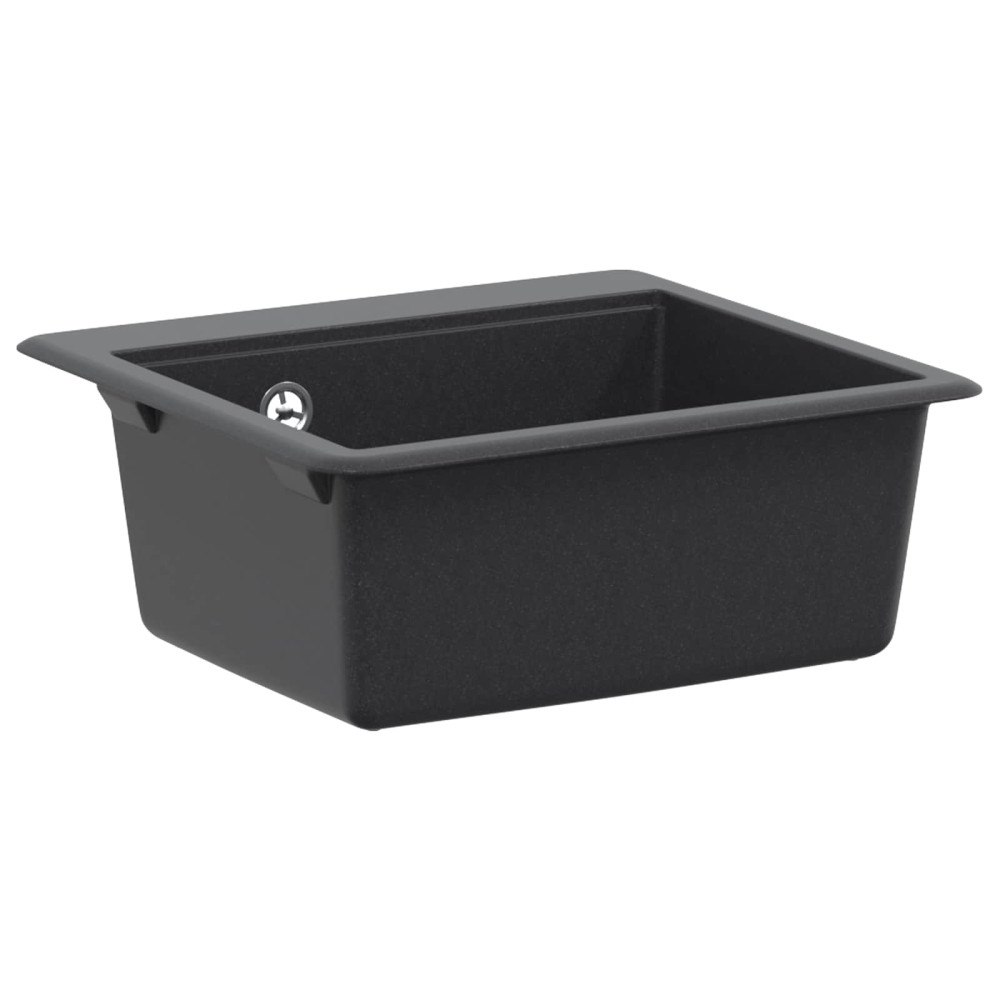 vidaXL Diskbänk med enkelho Granit 47 x 44 x 19 cm Grafit