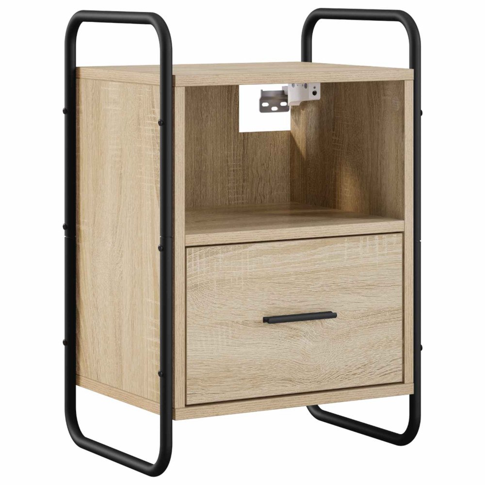 vidaXL Hängande Sängbord Sonoma-ek 40 x 30 x 60 cm Konstruerat trä