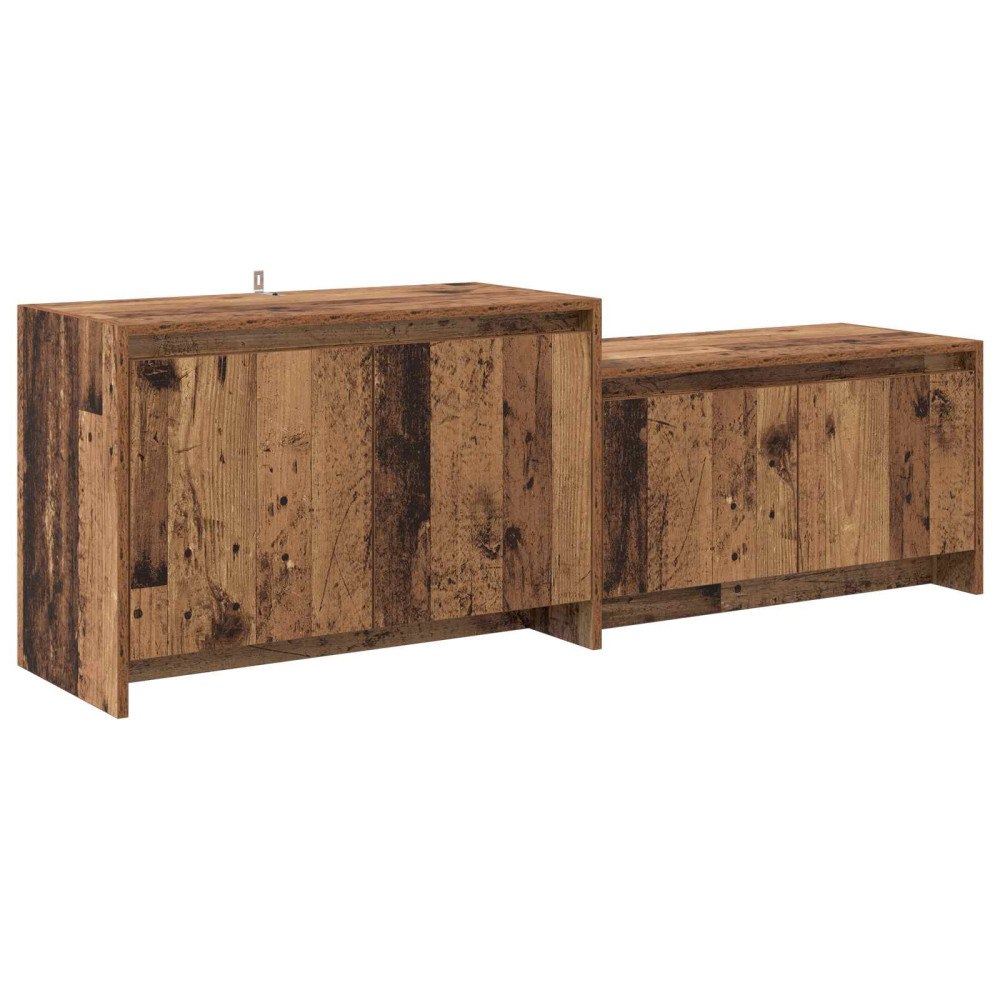 vidaXL TV-skåp 147 x 35 x 50 cm Gammalt trä Konstruerat trä