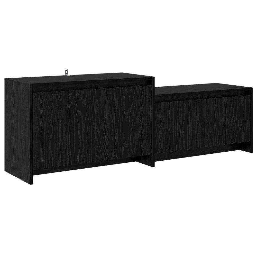 vidaXL TV-skåp 147 x 35 x 50 cm Svart ek Konstruerat trä