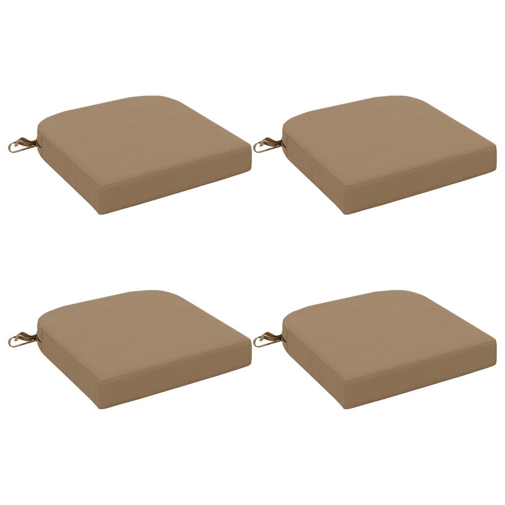 vidaXL 4-delade Sittkuddar SOEST 4 st 100% Polyester Taupe