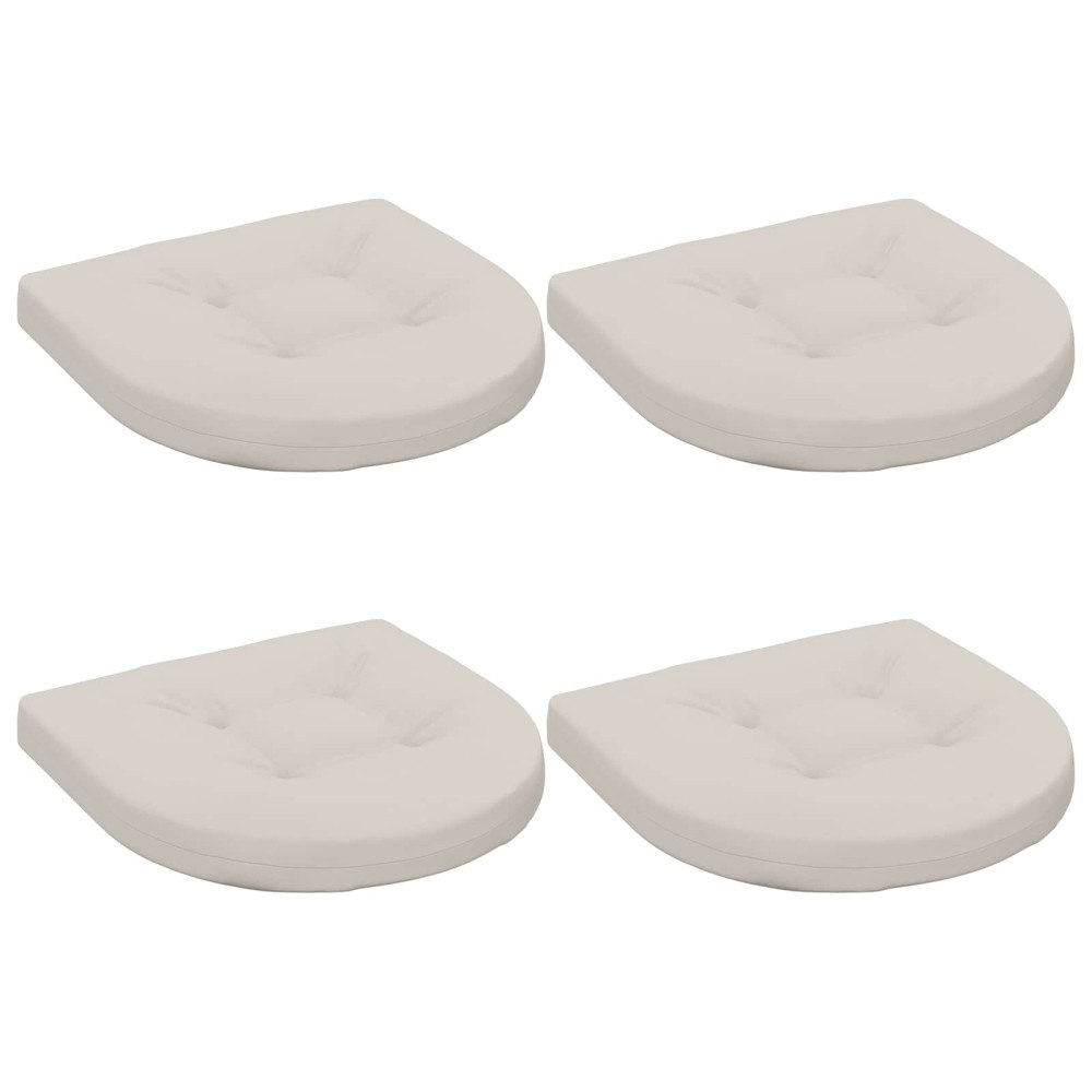 vidaXL 4-delade Sittdynor 4 st 100% Polyester Vit 45 x 45 x 5 cm