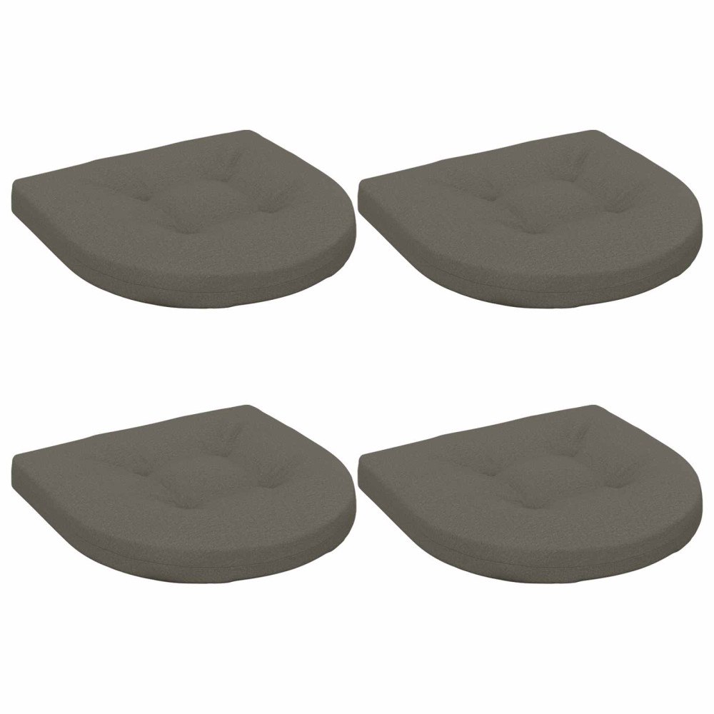 vidaXL 4-delade Sittdynor 4 st 100% Polyester Grå 45 x 45 x 5 cm