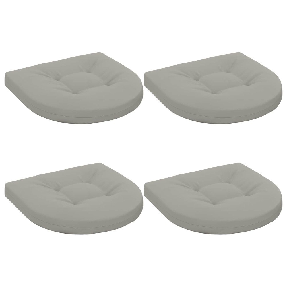 vidaXL 4-delade Sittdynor 4 st 100% Polyester Grå 45 x 45 x 5 cm