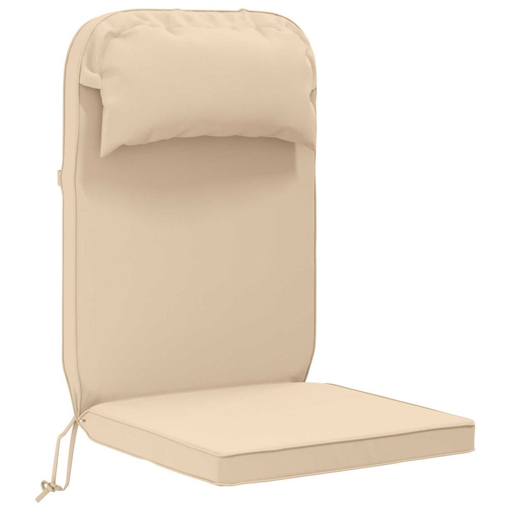 vidaXL Solsängkudde 100% Polyester Gräddvit 55 x 124 x 5 cm