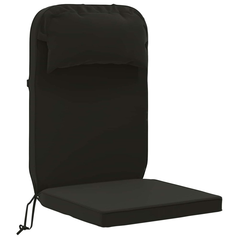 vidaXL Solsängkudde 100% Polyester Svart 55 x 124 x 5 cm