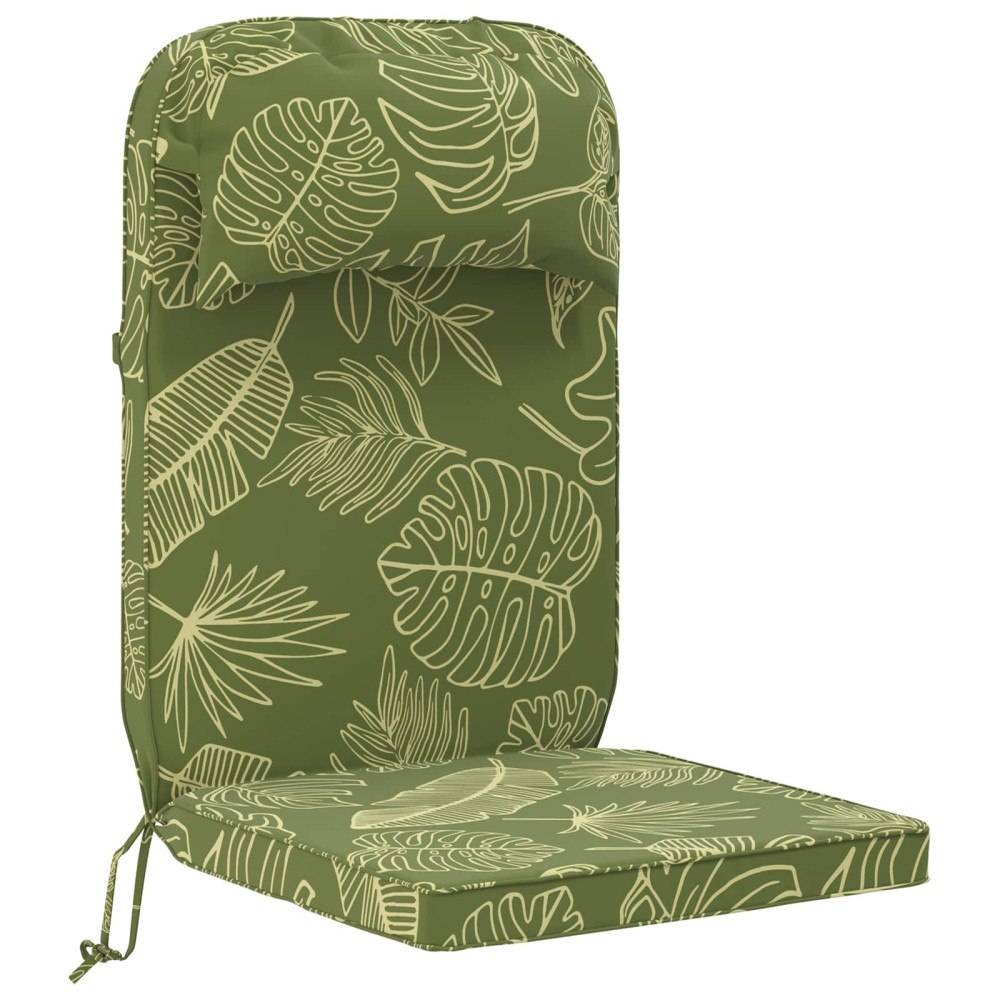vidaXL Solsängkudde 100% Polyester Bladdesign 55 x 124 x 5 cm