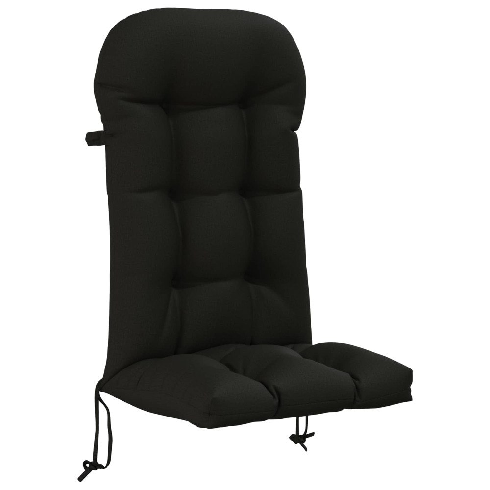 vidaXL Solsängkudde PUTTEN 100% Polyester Svart 48 x 112 x 10 cm
