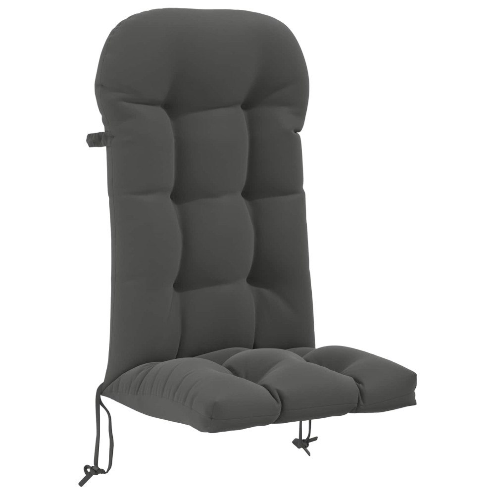 vidaXL Solsängkudde PUTTEN 100% Polyester Antracit 48 x 112 x 10 cm