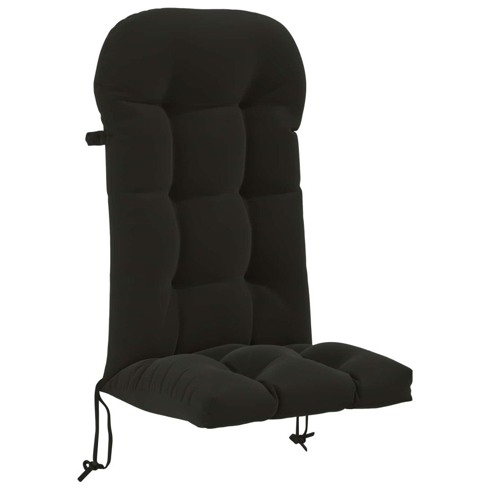 vidaXL Solsängkudde PUTTEN 100% Polyester Svart 48 x 112 x 10 cm