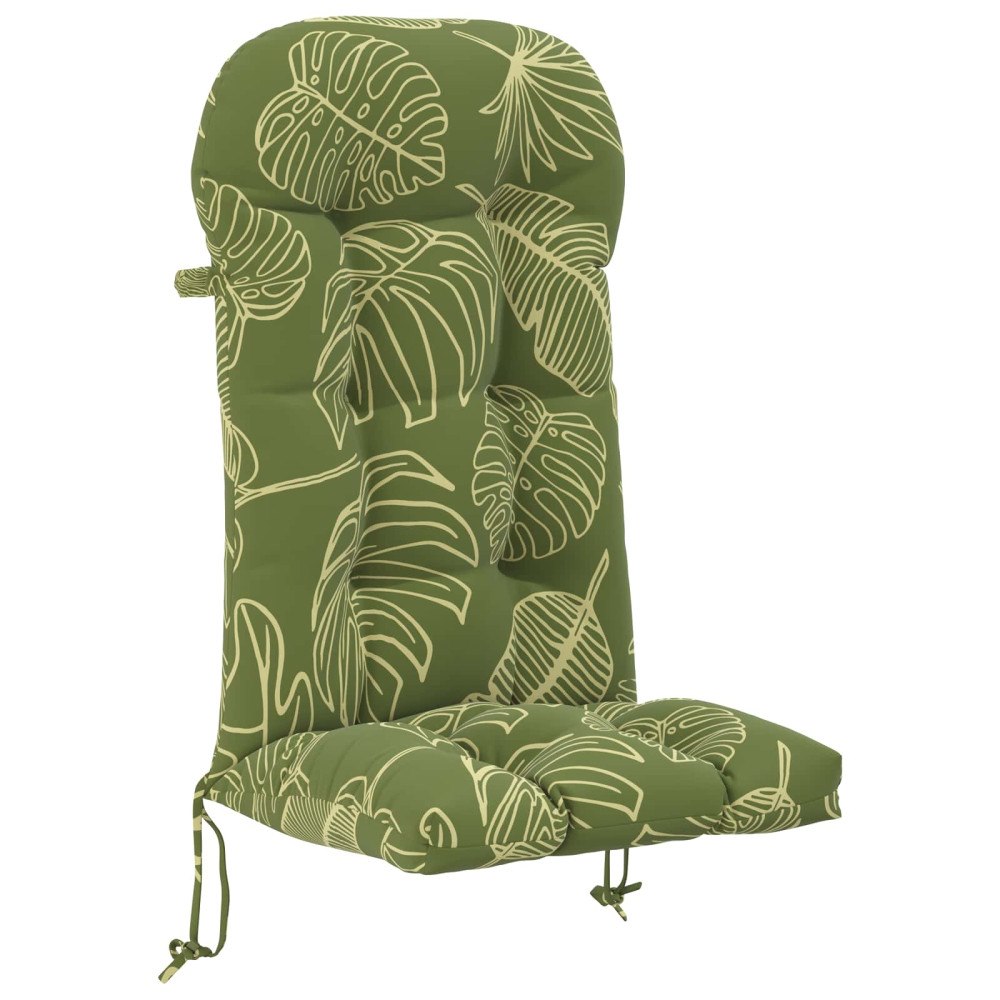 vidaXL Solsängkudde PUTTEN 100% Polyester Bladdesign 48 x 112 x 10 cm