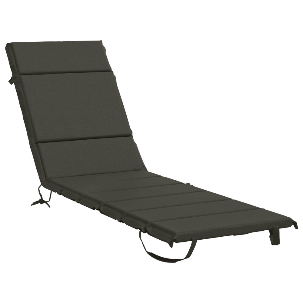 vidaXL Solstol Kudde GEMERT 100% Polyester Antracit 200 x 50 x 3 cm