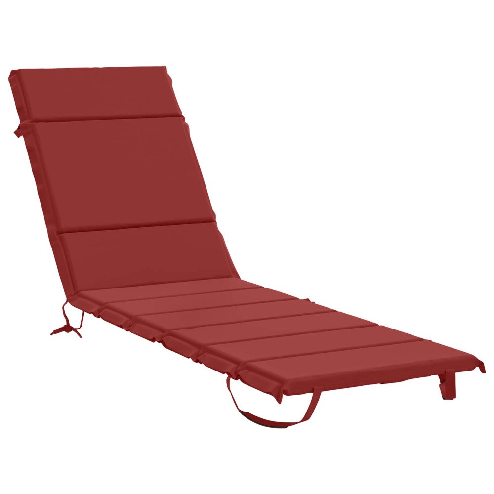 vidaXL Solstol Kudde GEMERT 100% Polyester Vinröd 200 x 50 x 3 cm
