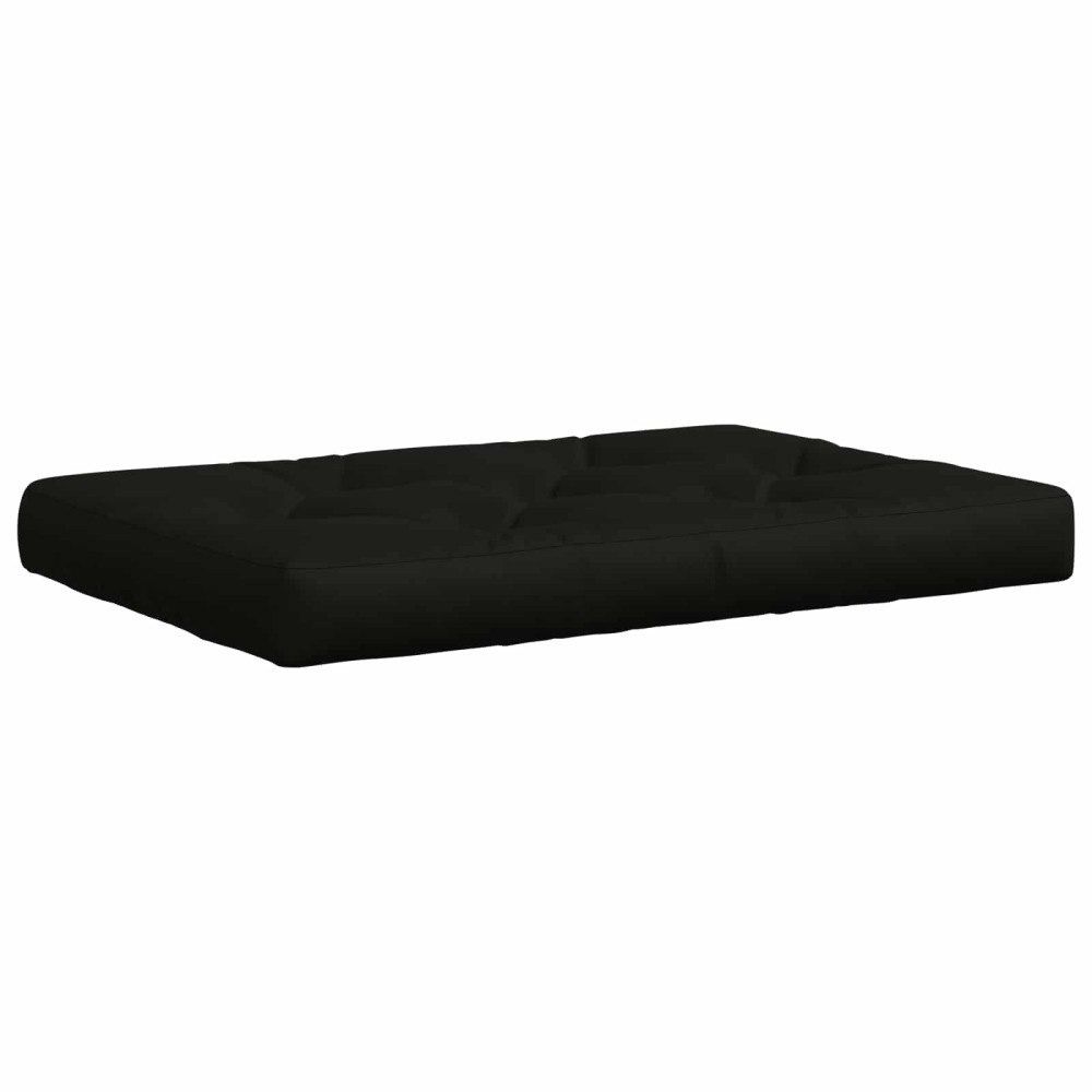 vidaXL Pallkudd VIANEN 100% Polyester Svart 120 x 60 x 12 cm