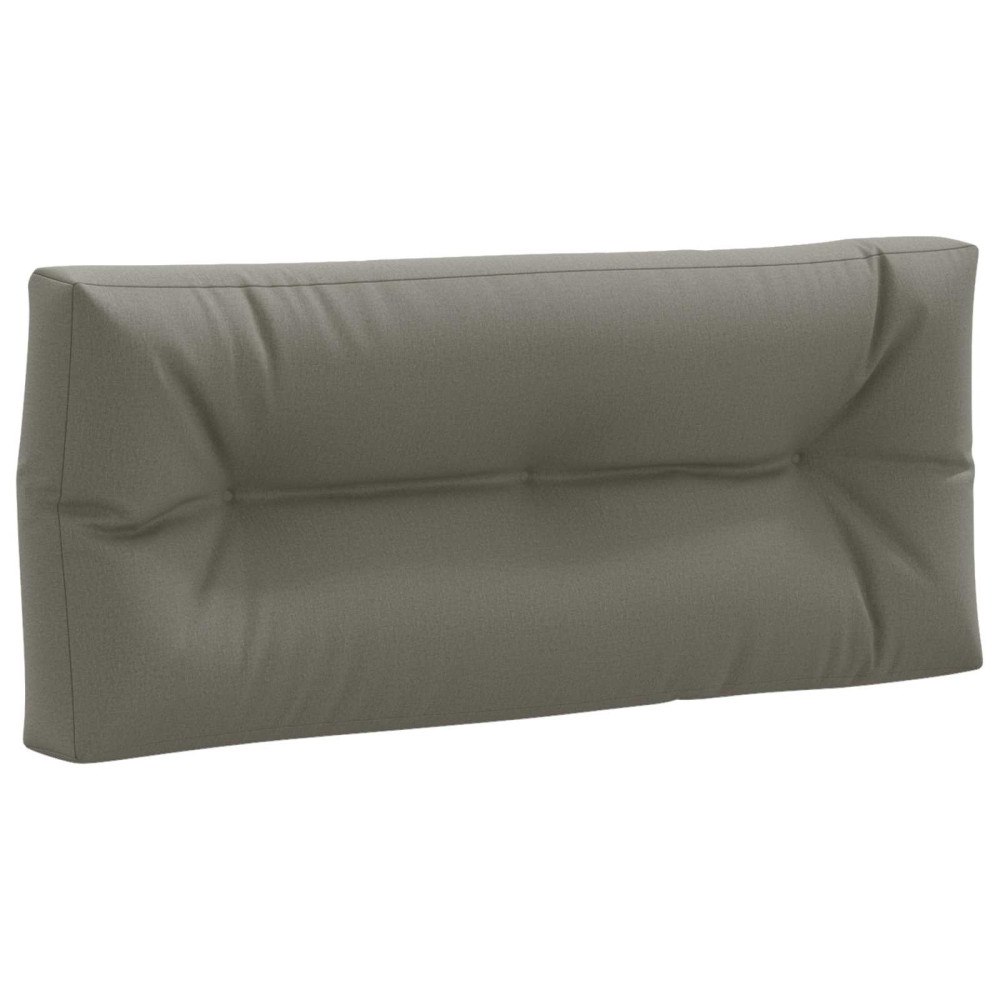 vidaXL Pallryggkudde VIANEN 100% Polyester Grå 120 x 60 x 12 cm