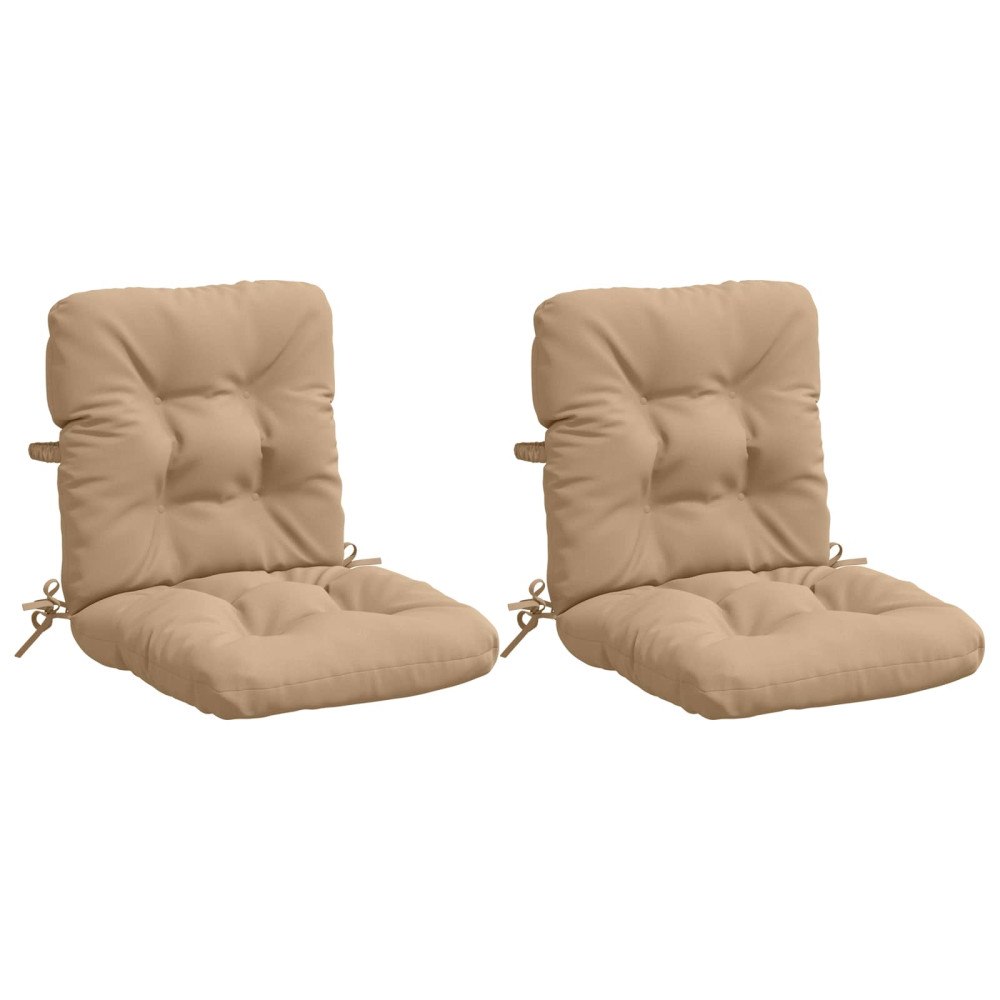 vidaXL 2-delade Höga Ryggstolsdynor VIANEN 100% Polyester Sand