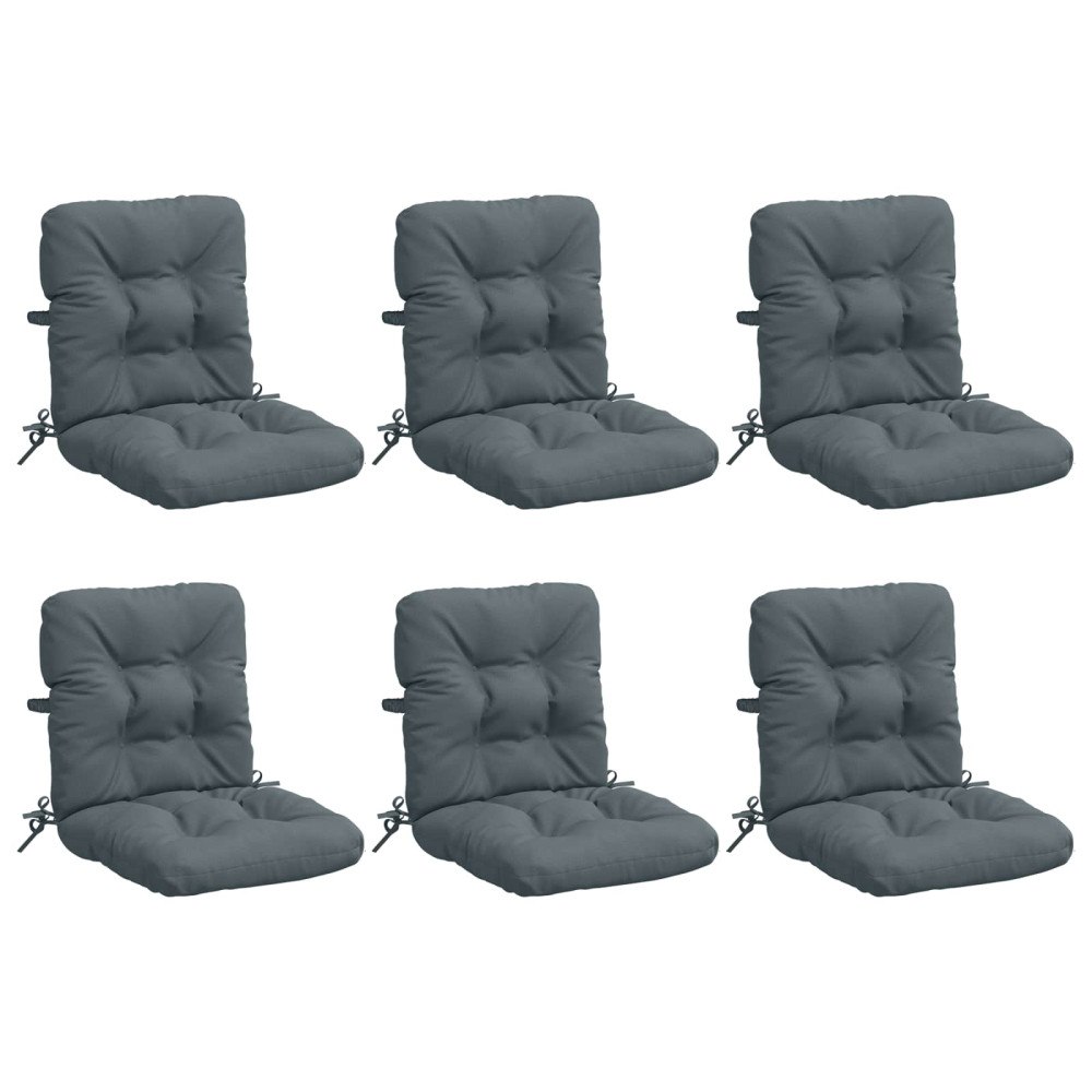 vidaXL 6-delade Höga Ryggstolsdynor VIANEN 100% Polyester Blå