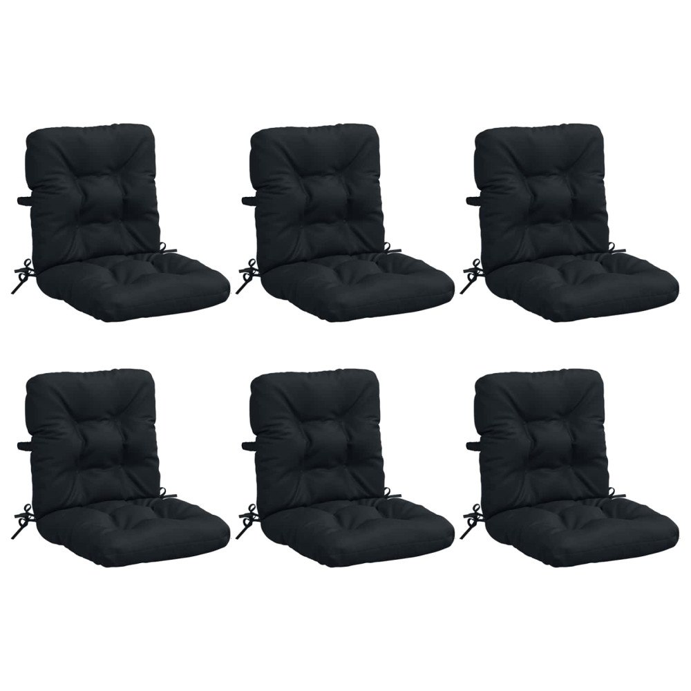 vidaXL 6-delade Höga Ryggstolsdynor VIANEN 100% Polyester Mörkblå
