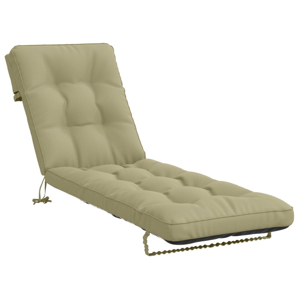 vidaXL Solstol Kudde VIANEN 100% Polyester Ljusgrön 200 x 50 x 8 cm