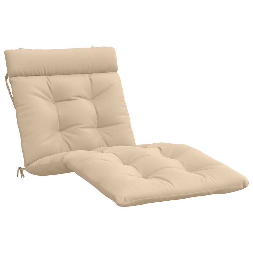 vidaXL Solstol Kudde VIANEN 100% Polyester Gräddvit 200 x 90 x 8 cm