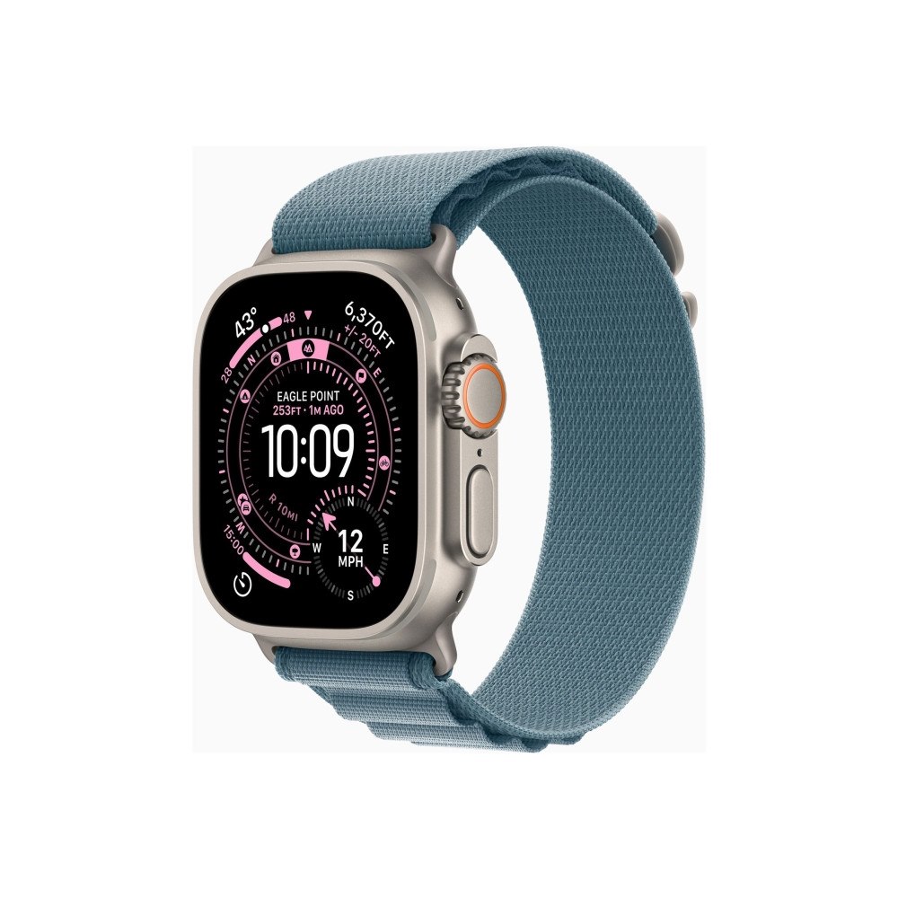 Apple Apple Watch Ultra 3 - naturlig titan - Ja smart klocka med Alpine Loop - ljusblå - 64 GB