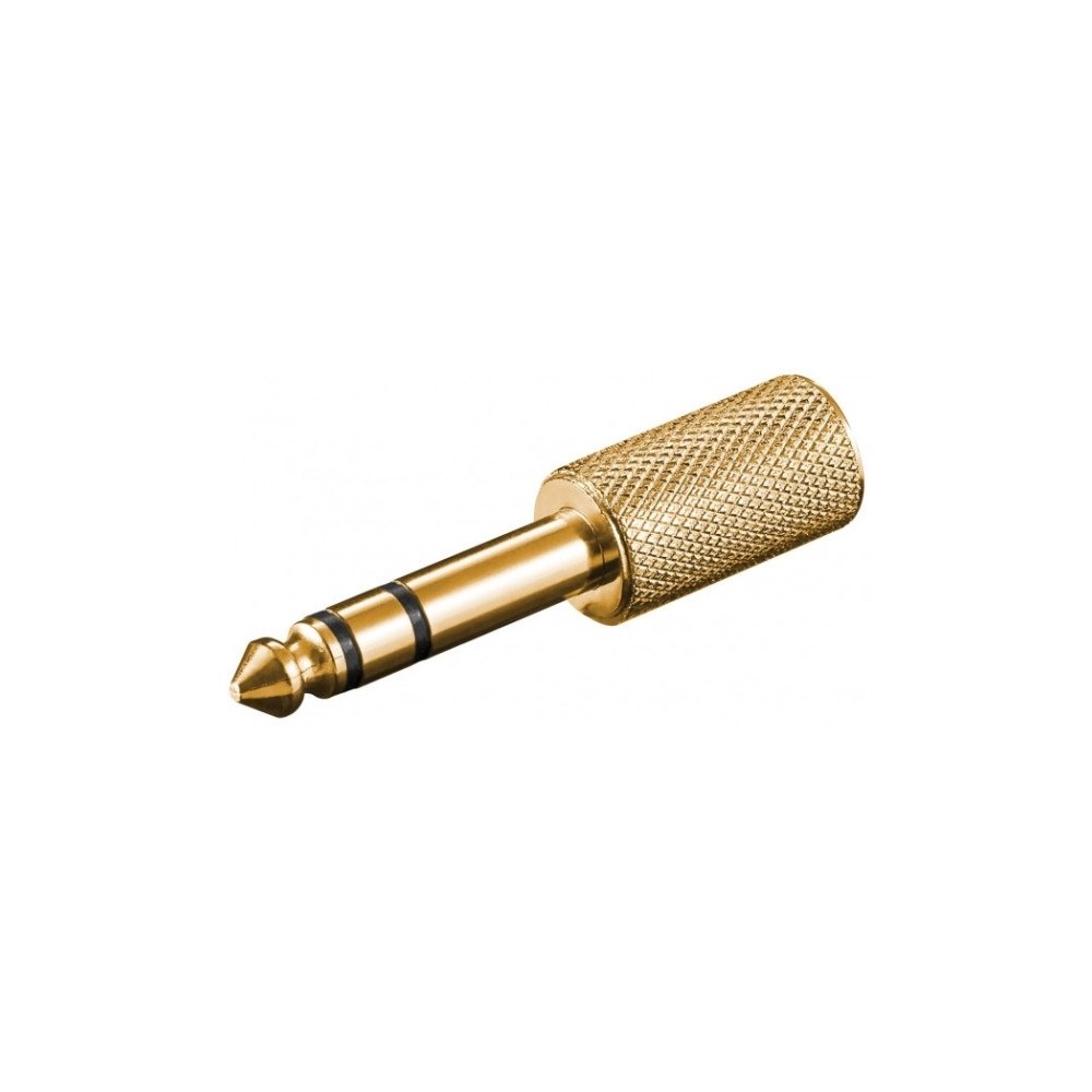 Goobay Headphone adapter, AUX jack, 6.35 mm to 3.5 mm, gold version...