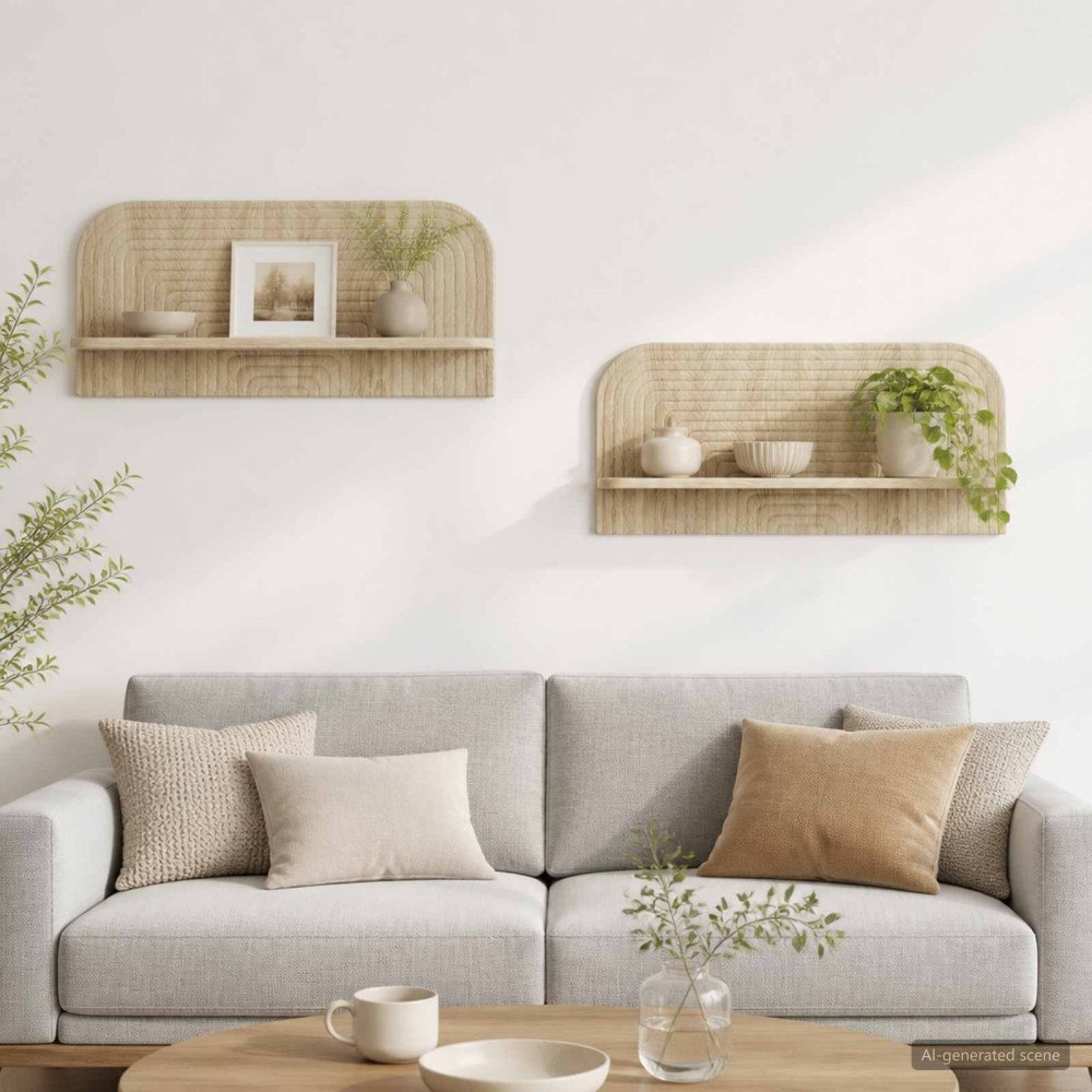 vidaXL Vägg hylla 2 st Sonoma-ek 80,5 x 13,5 x 37,5 cm Konstruerat trä