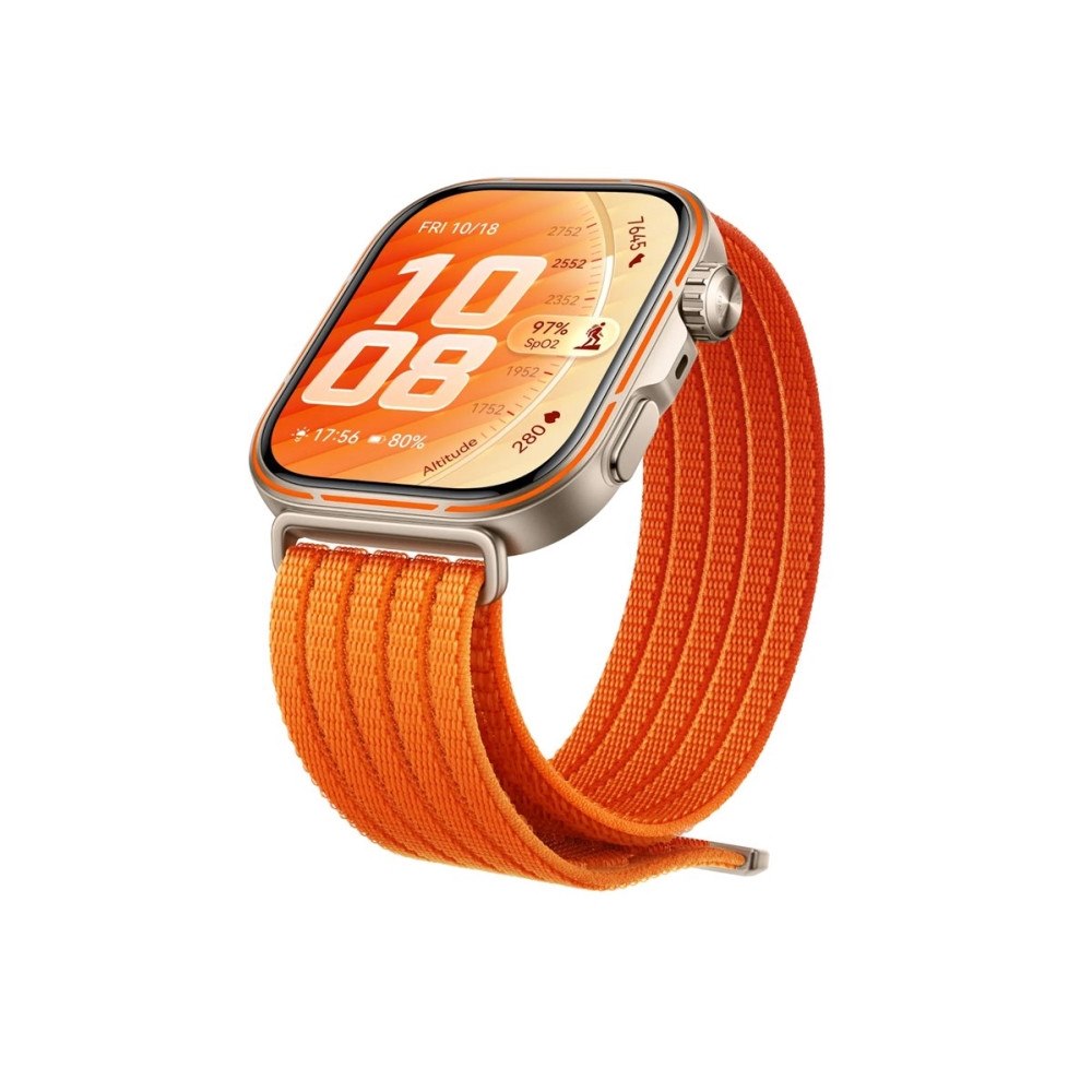 Huawei Huawei Watch Fit 5 Pro - aluminiumlegering - smart klocka med rem - orange - orange